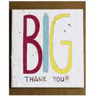 Growing Paper Big Thank You Mini Card